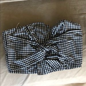 Gingham tube top